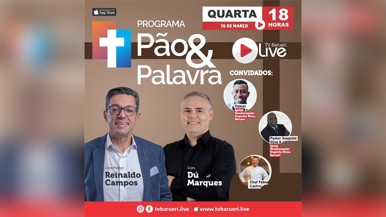Pastor Joaquim Silva, Osmar E Chef Fábio Castro | Pão E Palavra