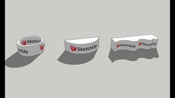 SketchUp Tutorial Applying Textures onto a Curved, Circular, Convex or Concave Surface (Projection)