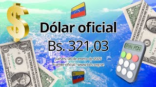 08 01 2026 Precio del Dolar BCV en Venezuela Descarga la App Pyn Pon Lite y mant