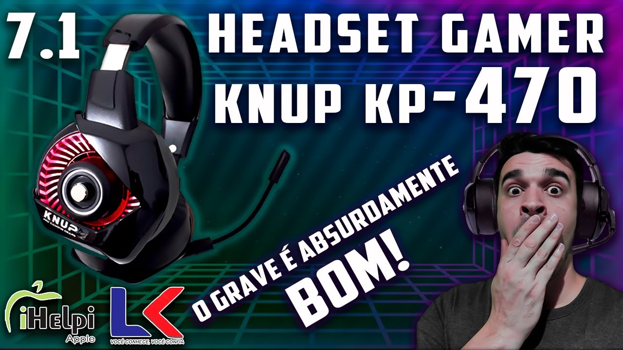 HEADSET GAMER KNUP KP-464 7.1 | UNBOX E REVIEW DE ÁUDIO E MICROFONE -  YouTube