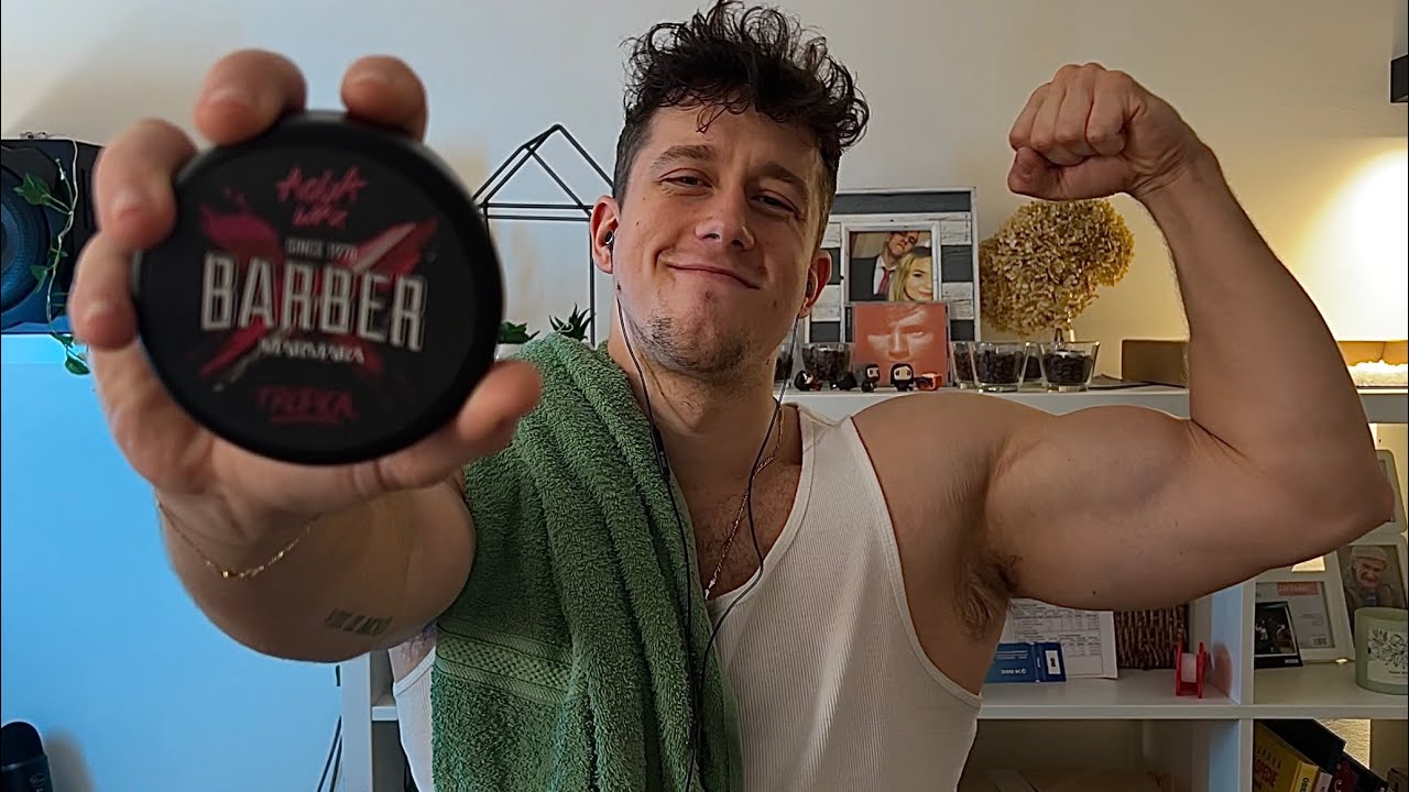 ASMR Gentle Barber Roleplay 💤 Scissors, Shaving & Personal Attention (male whispers)