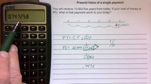 Present Value of Single Payment