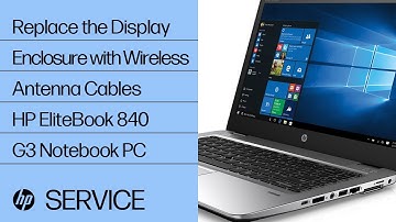 Replace the Display Enclosure with Wireless Antenna Cables | HP EliteBook 840 G3 Notebook PC | HP