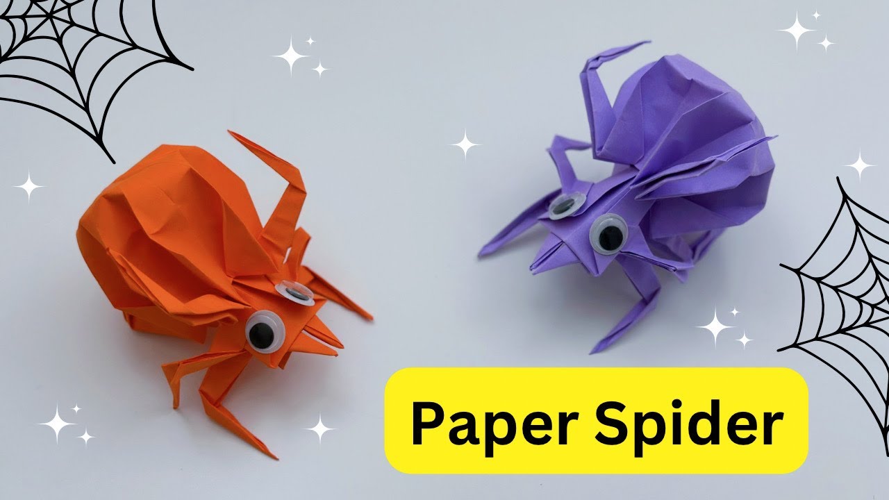 Papyrus Halloween Card Spider Web Mobile Pumpkin Bat Ghost