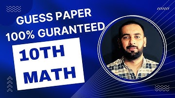 10th math most important solved mcq guess paper 2022 | 10th math guess paper 2022 | youth academy