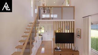 Fabulous Tiny House with Bedroom Loft Design Idea (3.5x7 Meters Only)