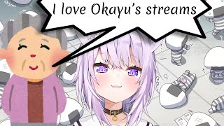 Okayus Grandma Sends a LINE Message to Okayu During Stream [Hololive/EN Subbed]