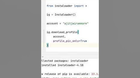 Download Instagram Profile Picture Using Python #shorts #python