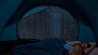 EXTREME Rain & Thunder in Hidden Forest-Rain Sounds for Sleep | Camping overnight in Forest