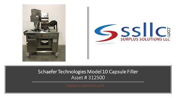 Schaefer Technologies Model 10 Capsule Filler Asset 312500