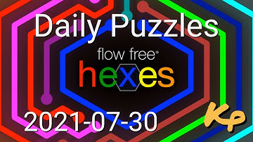 Flow Free Hexes - Daily Puzzles - 2021-07-30 - July 30th 2021