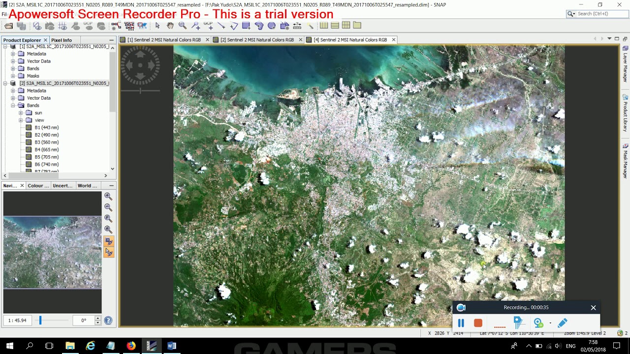 Subset Sentinel 2A - Snap - YouTube