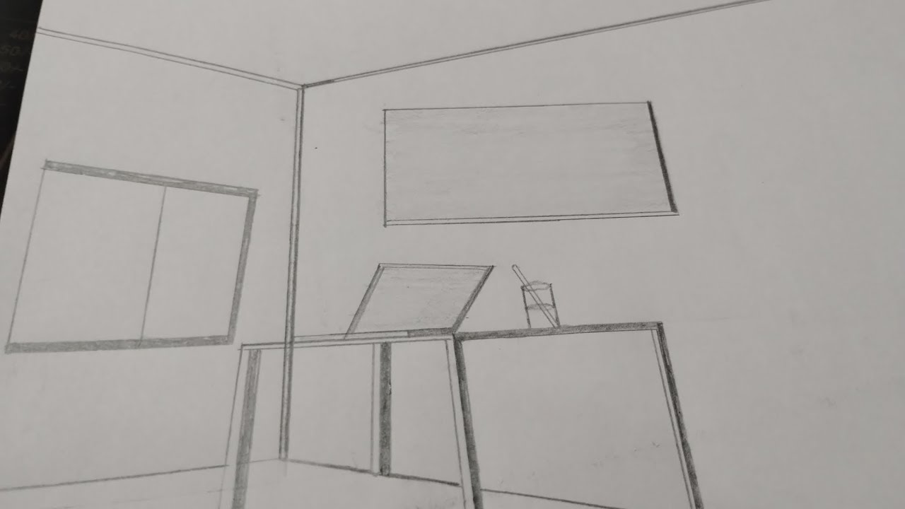 How to Draw a Table in 2 Point Perspective #shorts #3drangoli #bts # ...