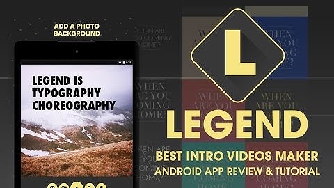 legend the best intro maker 2017.