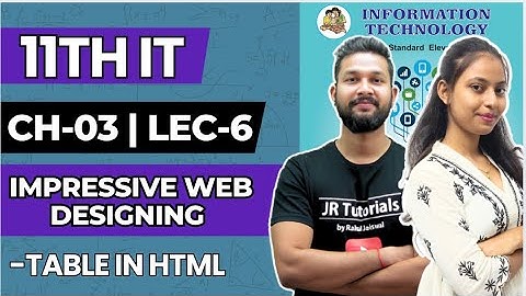 11th IT | Chapter 3 | Impressive Web Designing | Lecture 6 | Maharashtra Board | 