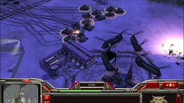 Command & Conquer Generals Zero Hour - Skirmish Mode - Tournament Tundra - Tank / Laser