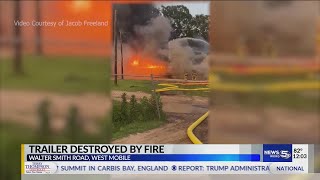 VIDEO: Mobile Fire-Rescue battle trailer fire on Walter Smith Road