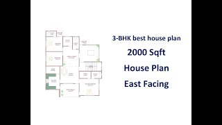 3-BHK  Best House design East Facing