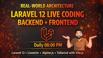 Laravel 12 Live Coding Stream | Livewire 3 | Backend & Frontend Architecture | Live Project
