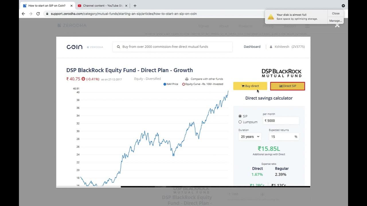 HOW TO PUT MUTUAL FUND SIP ON ZERODHA COIN APP YouTube
