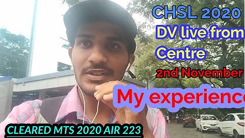 CHSL 2020 DV LIVE experience|| #chsl2020 #chsl2020dv #chsldv #documentverification