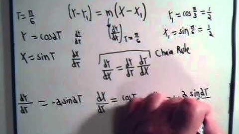 Tangents and Normal Lines  Example 3 (Parametric Equation)