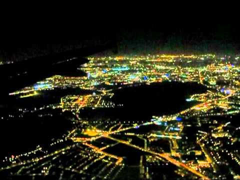 Vue de Paris de nuit en Airbus A319 Easyjet - Arop...