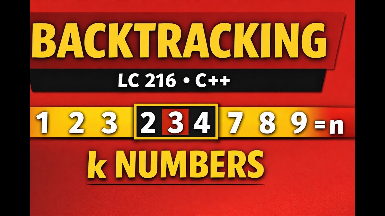 Combination Sum III | Backtracking Explained (LC 216, C++) - YouTube
