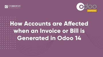 How Accounts are affected when an invoice or bill is generated in Odoo 14