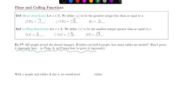 2.3.6 Floor and Ceiling Functions || Discrete Math