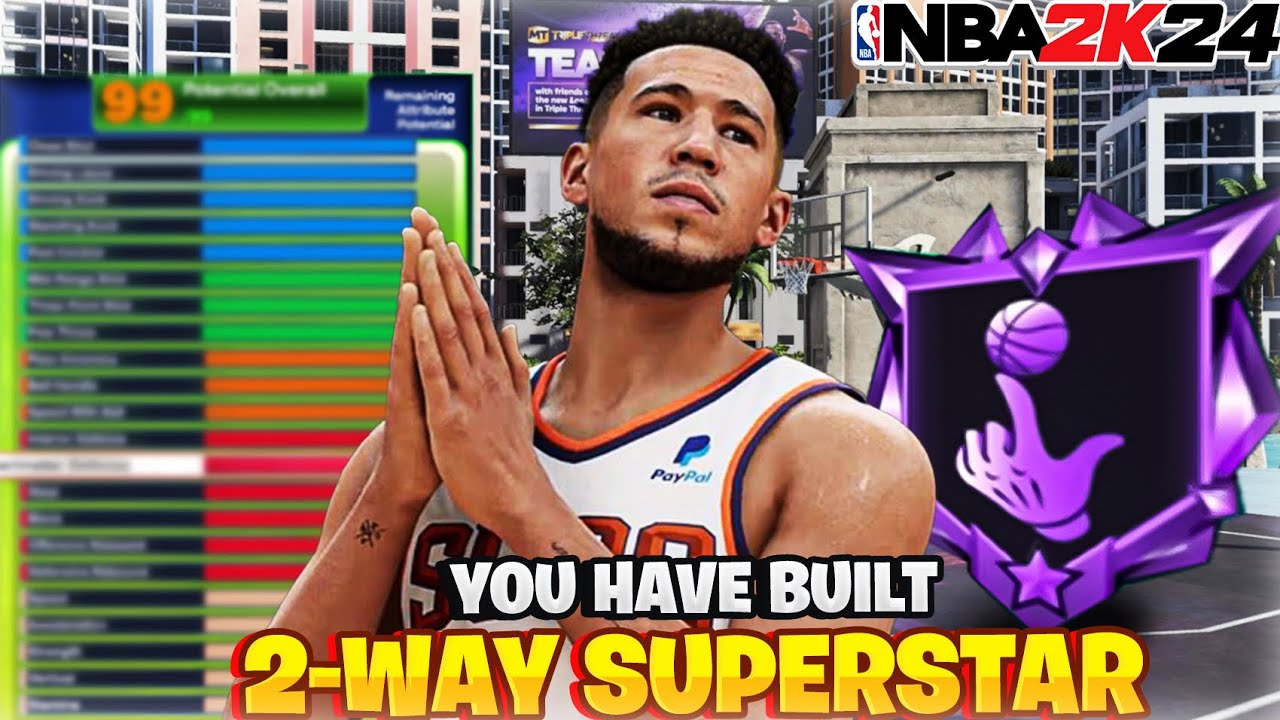 NEW* RARE 2-WAY GLUE GUY BUILD IN NBA 2K24! SUPER RARE OVERPOWERED DEMIGOD  BUILD WITH CONTACT DUNKS 