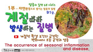 계절병 91강. 환경적 공격으로 생기는 염증과 질병 1부. The occurrence of seasonal inflammation and disease. Part 1. screenshot 1