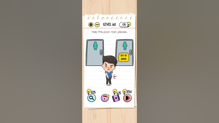 Brain Test Level 60 answer Help this poor man please - Gameplay Solution Walkthrough