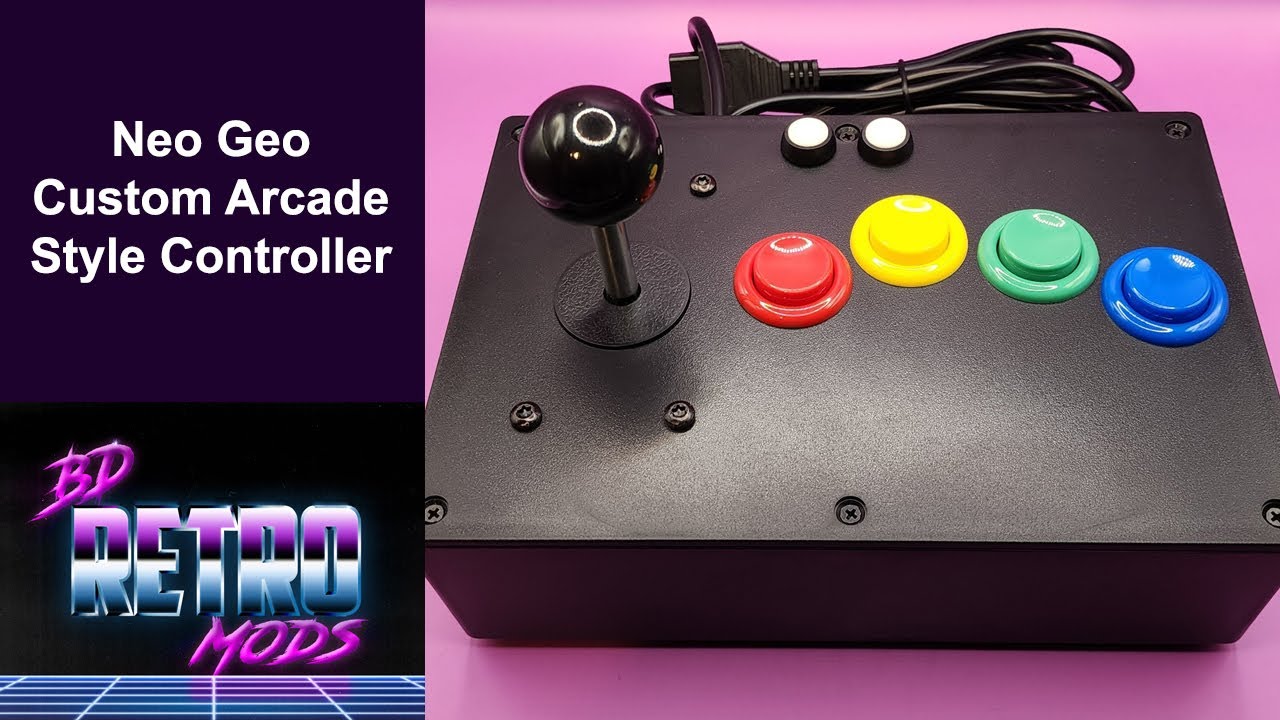 Neo Geo Custom Arcade Style Controller - YouTube