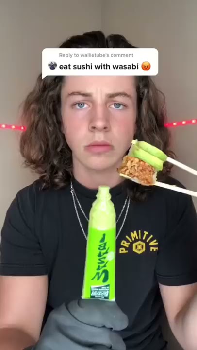 ENTIRE TUBE OF WASABI w/ SUSHI