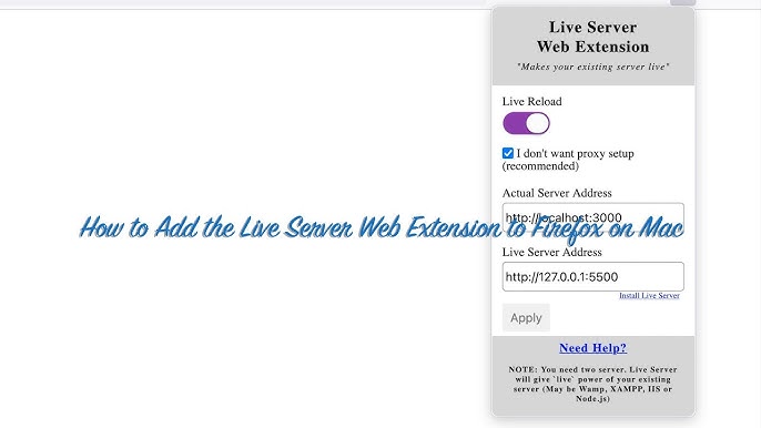 How to Add the Live Server Web Extension to Firefox on Windows 11 Pro 
