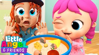 Princess Jill's Messy Messy Baking Song! | Little Angel And Friends Kid Songs