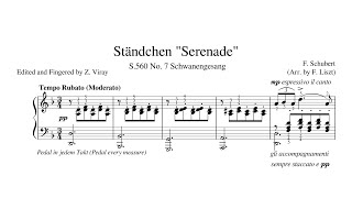 Schubert - Ständchen (Serenade), Sheet Music (Arr. Liszt)