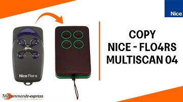 How to Copy a NICE FLO4R-S Remote to a MULTI SCAN 04 Cloning Remote
