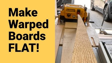 How to Flatten Warped Boards with a Planer