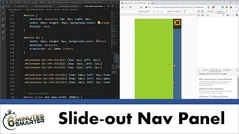 Create the Slide-out Navigation Panel and Adjust Hamburger Icon for Mobile Navigation
