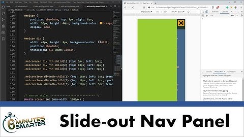 Create the Slide-out Navigation Panel and Adjust Hamburger Icon for Mobile Navigation