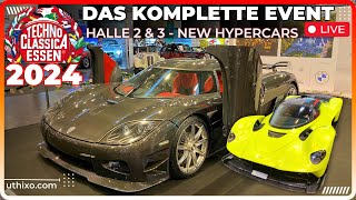 Live | 2024 Techno Classica | Halle 2 & 3 Komplett | Moderne Hypercars & Sportwägen #Technoclassica