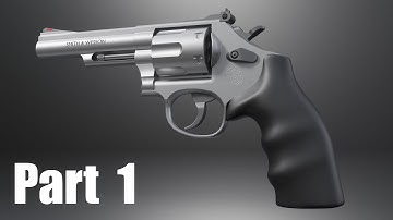 Low Poly Revolver - Blender 3DCG Modeling Tutorial for Beginner