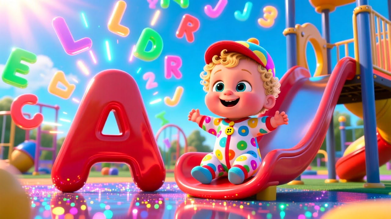 Sunny Slide ABC Funny 🌞🛷 | Fun Alphabet Song for Kids | Playful Learning Rhyme