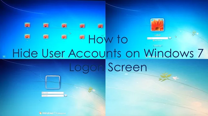 How to Hide User Accounts on Windows 7 Logon Screen