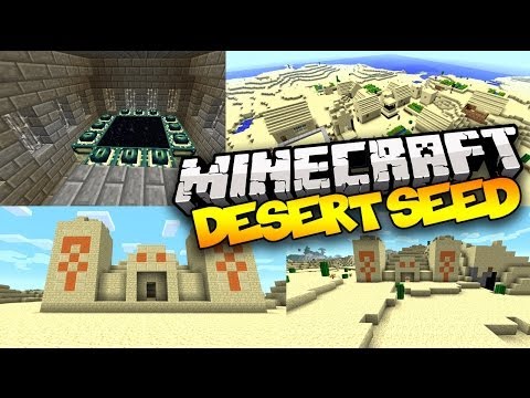 Minecraft Seed: "BEST DESERT SEED!" (2 Temples, Village, Diamonds, & Stronghold!)