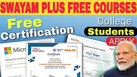 Swayam Plus Government Free Courses and Certificate | Online Free Courses with Certificate | Gov.in