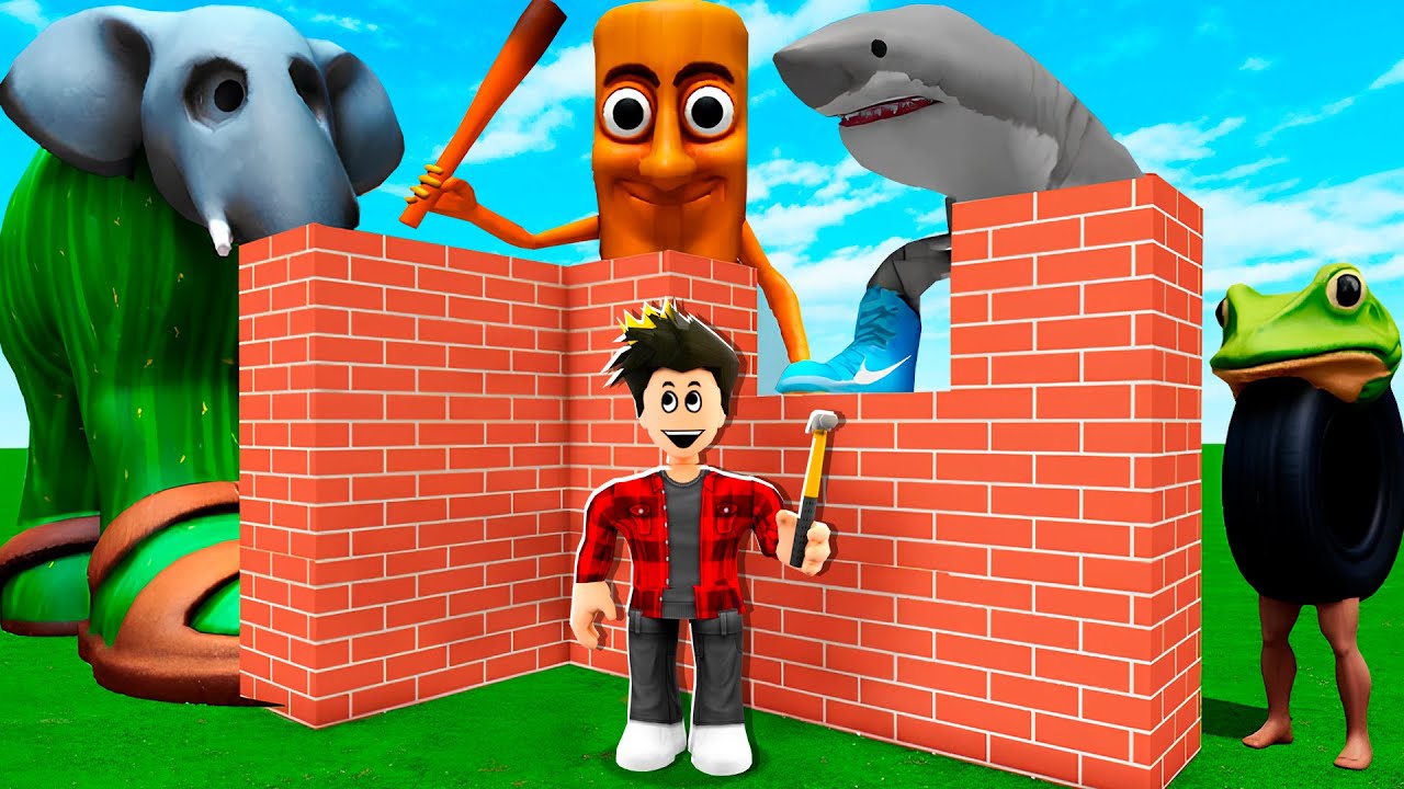 Construye para SOBREVIVIR a los BRAINROT en Roblox !!