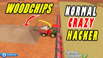 Farming Simulator 17: +1000 Meters Poplar Cutter ! | NORMAL vs CRAZY vs HACKER !